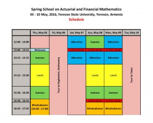 Spring School AFM, 2016, Schedule for Web